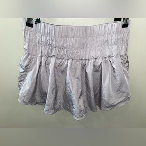 Free People Movement Lavender Shorts Lightweight Elastic Waist Lined Women’s L